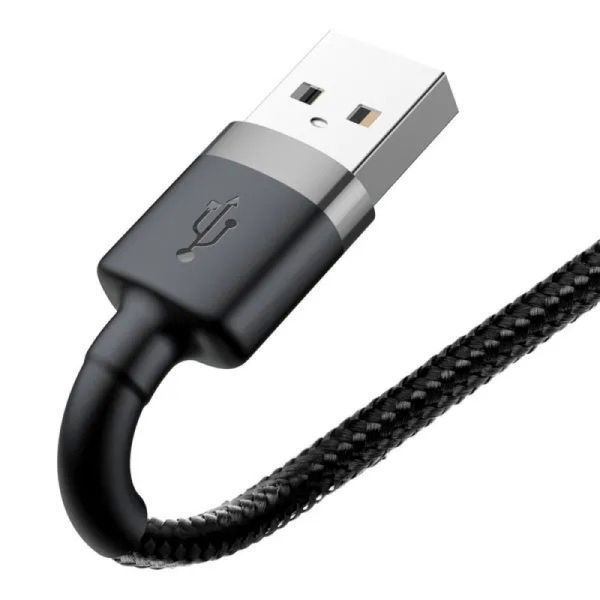 Кабель Baseus Cafule Cable USB For Lightning 1.5A 2m Gray+Black 711373017 фото