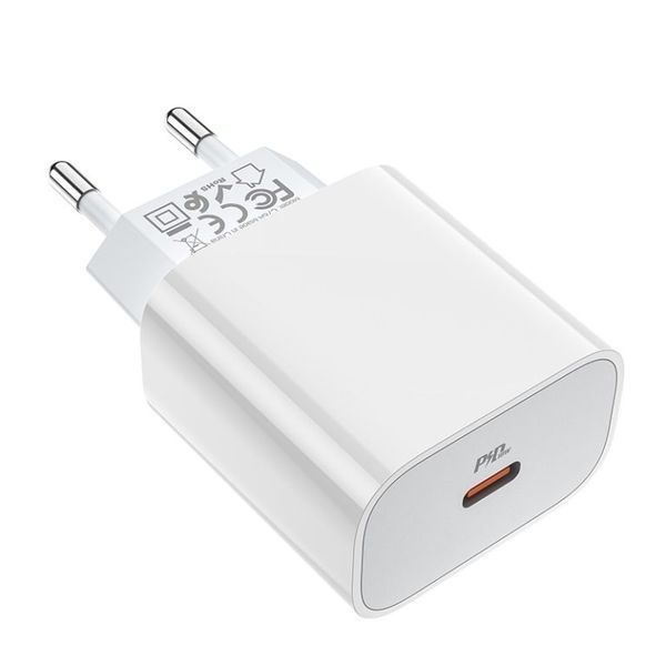 Мережевий зарядний пристрій HOCO C76A Plus Speed source PD20W charger White 670057322 фото