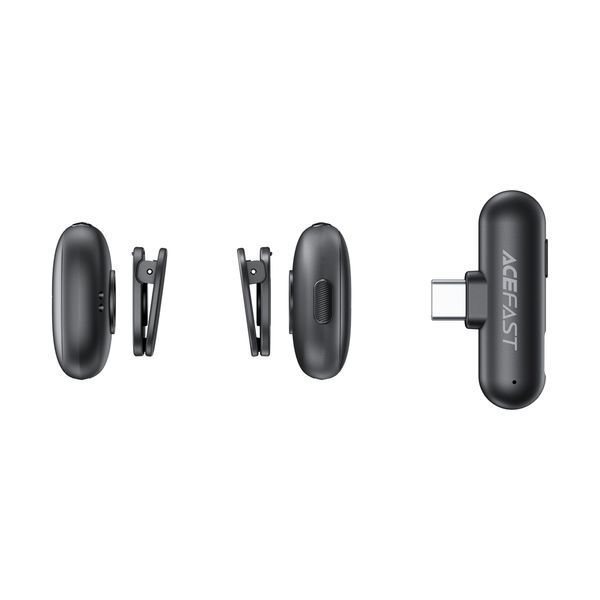 Бездротова мікрофонна система ACEFAST R1 dual-mic (Type-C) Black 938217584 фото