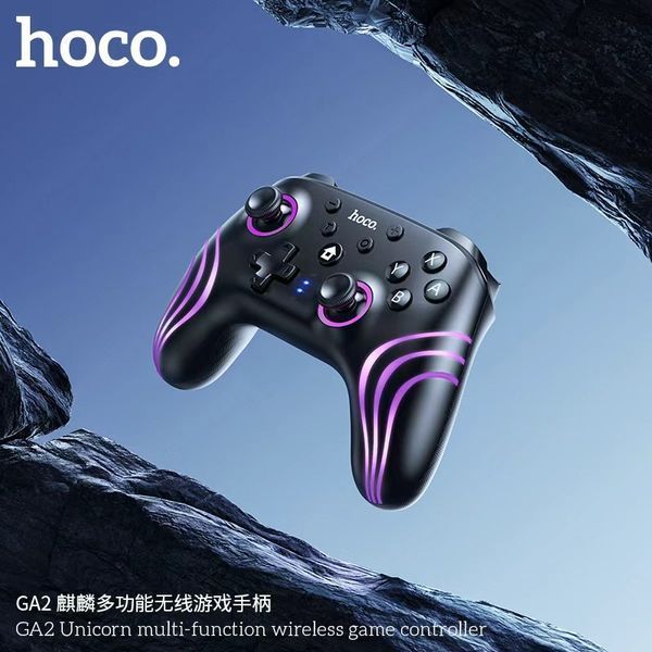 Беспроводной геймпад HOCO GA2 800mAh (SWITCH 1/2.PC) Unicorn multi-function wireless game controller Black 186104843 фото