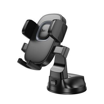 Автотримач для телефона HOCO H76 Crown one-button car holder(center console) Black Metal Gray 422917895 фото