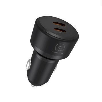 Автомобільний зарядний пристрій WUW-C243 PD20W+ PD20W black 324807949 фото