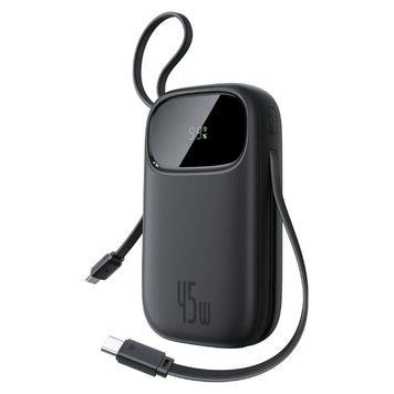 Внешний аккумулятор Baseus EnerFill FC31 Qpow 3 Digital Display Power Bank with USB-C+iP Cables 20000mAh 45W Cosmic Black 659779258 фото