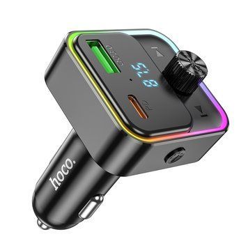 АЗП з FM-модулятором HOCO E81 Fantasy PD30W+QC3.0 car BT FM transmitter Black 813531983 фото