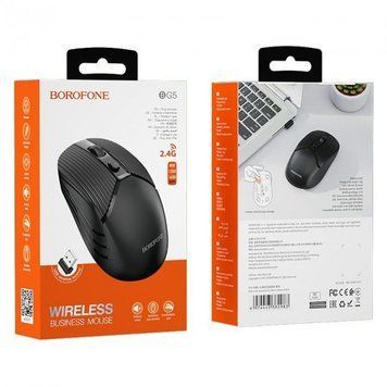 Маніпулятор миша BOROFONE BG5 Business wireless mouse Black 802977765 фото