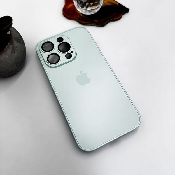 Чохол для смартфона AG Glass Matt Frame Color Logo for Apple iPhone 15 Pro Light Green 567670584 фото