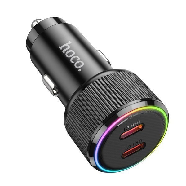Автомобільний зарядний пристрій HOCO NZ14B Guerrero PD50W(2C) car charger Black 349391623 фото