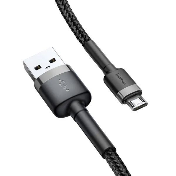 Кабель Baseus Cafule Cable USB For Micro 2.4A 1m Gray+Black 321867664 фото