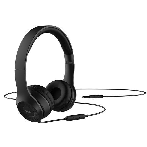 Проводные наушники HOCO W21 Graceful charm wire control headphones Black 245623510 фото