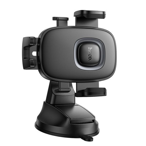 Автотримач для телефона HOCO H76 Crown one-button car holder(center console) Black Metal Gray 422917895 фото