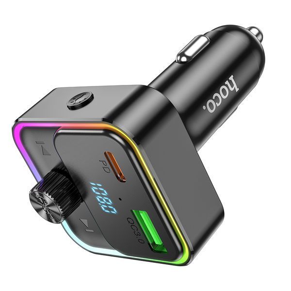 АЗП з FM-модулятором HOCO E81 Fantasy PD30W+QC3.0 car BT FM transmitter Black 813531983 фото