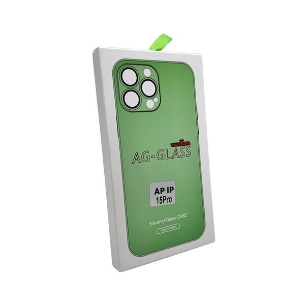 Чохол для смартфона AG Glass Matt Frame Color Logo for Apple iPhone 15 Pro Light Green 567670584 фото