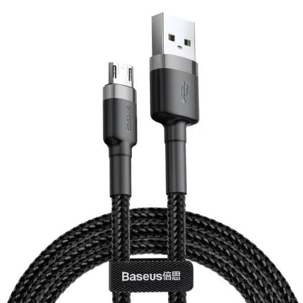 Кабель Baseus Cafule Cable USB For Micro 2.4A 1m Gray+Black 321867664 фото