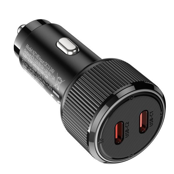 Автомобільний зарядний пристрій HOCO NZ14B Guerrero PD50W(2C) car charger Black 349391623 фото
