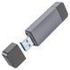 Кардридер HOCO HB45 Spirit 2-in-1 USB/Type-C 3.0 card reader Metal gray 221941023 фото 3