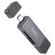 Кардридер HOCO HB45 Spirit 2-in-1 USB/Type-C 3.0 card reader Metal gray 221941023 фото 4
