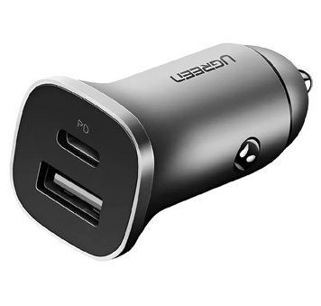 Автомобільний зарядний пристрій UGREEN CD130 Dual USB Car Charger (Space Gray) (UGR-30780) 426840823 фото