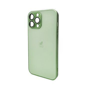 Чехол для смартфона AG Glass Matt Frame Color Logo for Apple iPhone 13 Pro Max Light Green 769796403 фото