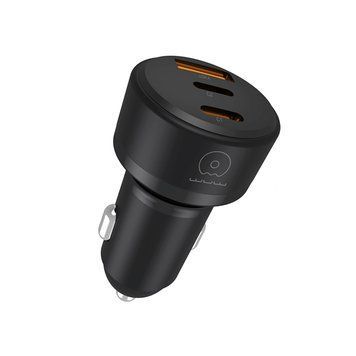 Автомобільний зарядний пристрій WUW-C244 USB20W+PD20W+PD15W black 101672380 фото