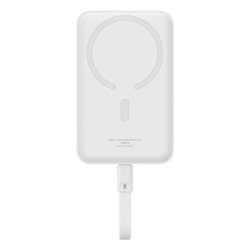 Зовнішній акумулятор Baseus Magnetic Mini Wireless Fast Charge Power Bank Type-C Edition 10000mAh 30W Stellar White 255796590 фото