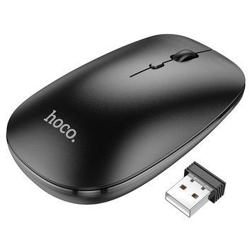 Маніпулятор миша HOCO GM15 Art dual-mode business wireless mouse Black 104416965 фото