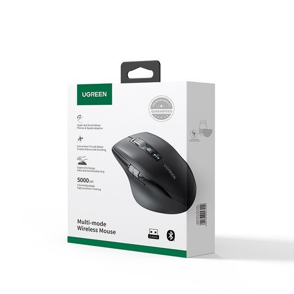 Манипулятор мышь беспроводная UGREEN M751 Multi-mode Wireless Mouse Black 587106675 фото