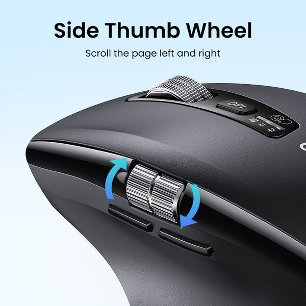 Манипулятор мышь беспроводная UGREEN M751 Multi-mode Wireless Mouse Black 587106675 фото