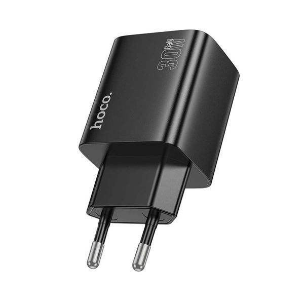 Мережевий зарядний пристрій HOCO N56 Fundador four-port PD30W(2C2A) charger(EU) Black 925098756 фото