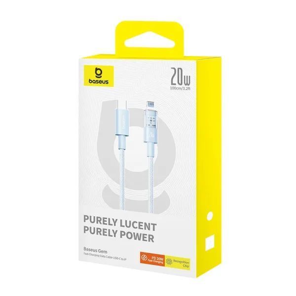 Кабель Baseus Gem Fast-Charging Data Cable USB-C to iP 20W 1m Galaxy Blue 472287564 фото