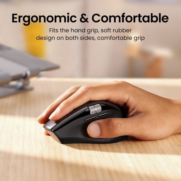 Манипулятор мышь беспроводная UGREEN M751 Multi-mode Wireless Mouse Black 587106675 фото
