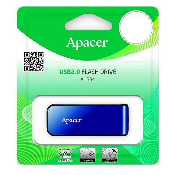 Флеш-накопитель Apacer USB 2.0 AH334 64Gb Blue 819412332 фото