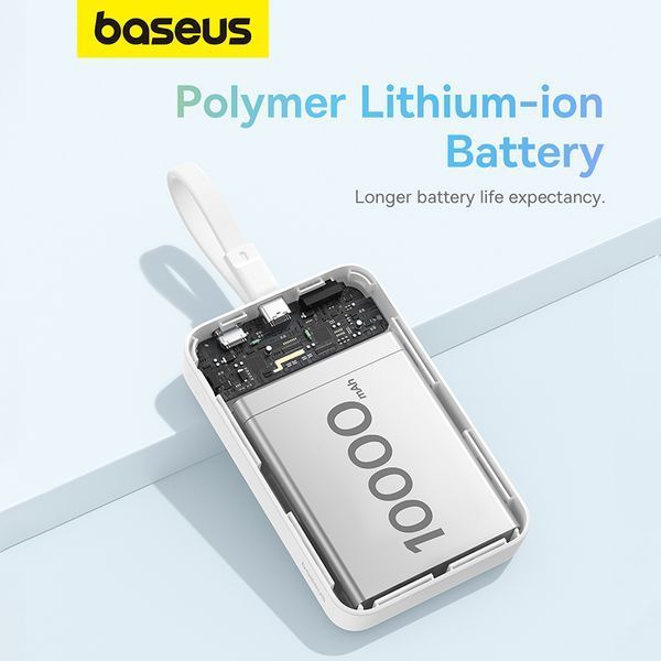 Внешний аккумулятор Baseus Magnetic Mini Wireless Fast Charge Power Bank Type-C Edition 10000mAh 30W Stellar White 255796590 фото