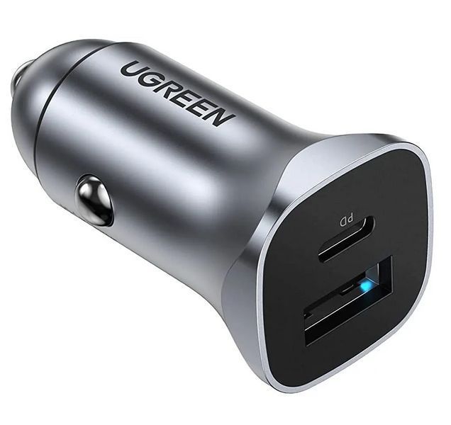 Автомобільний зарядний пристрій UGREEN CD130 Dual USB Car Charger (Space Gray) (UGR-30780) 426840823 фото
