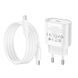 Мережевий зарядний пристрій з кабелем HOCO C109A(PD20W) Fighter single port PD20W charger set(C to C) White 750281882 фото 7