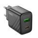 Мережевий зарядний пристрій HOCO CS23A Sunlight dual port PD30W+QC3.0 charger Black 853467843 фото 3
