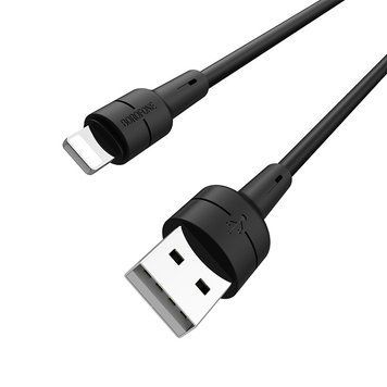 Кабель BOROFONE BX30 USB to iP 2.4A, 1m, silicone, TPE connectors, White 890099719 фото