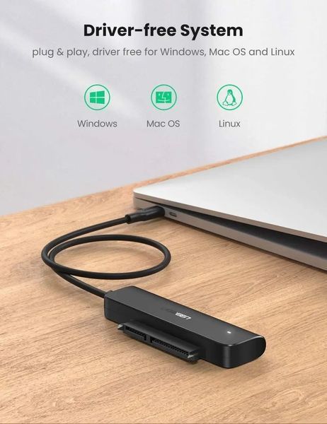 Адаптер UGREEN CM321 USB-C 3.0 to 2.5-Inch SATA Converter 50cm (UGR-70610) 830779371 фото