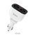 Автомобильное зарядное устройство HOCO Z28 Power ocean cigarette lighter in-car charger with digital display White 429200113 фото