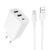 Сетевое зарядное устройство с кабелем BOROFONE BA105A Stellar three-port charger set (Micro) (EU) White 201413551 фото