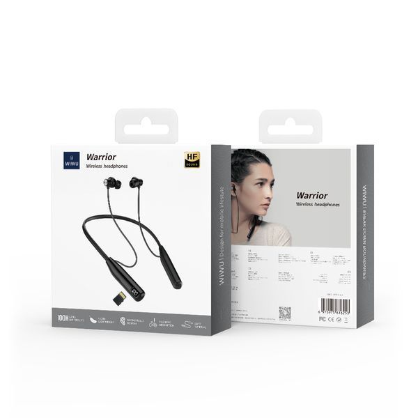 Бездротові спортивні навушники WIWU GB06 Warrior Wireless headphones Black 811158119 фото