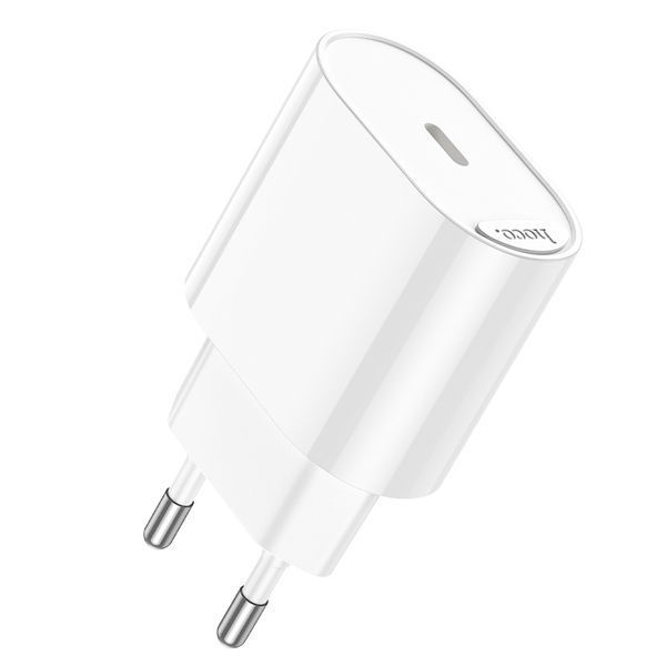 Сетевое зарядное устройство HOCO C109A(PD20W) Fighter single port PD20W charger White 696903543 фото