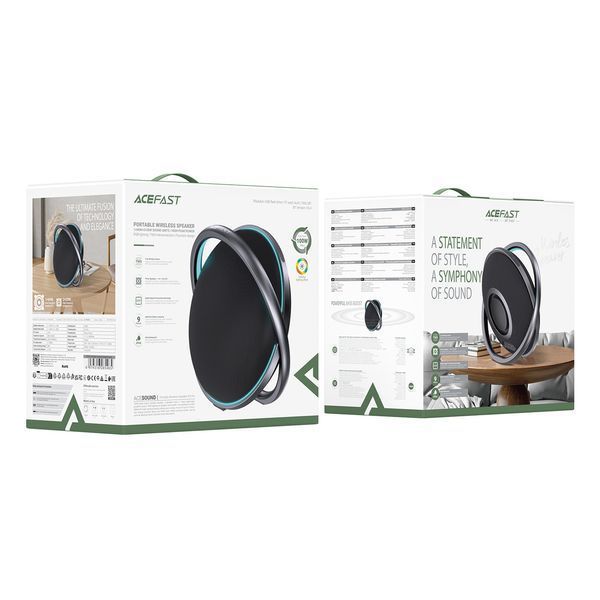 Портативна колонка Acefast K5 Pro Portable wireless Speaker, 60W, Black 653766408 фото