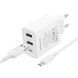 Сетевое зарядное устройство с кабелем BOROFONE BA105A Stellar three-port charger set (Micro) (EU) White 201413551 фото 3