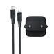 Мережевий зарядний пристрій з кабелем ACEFAST A118 PD30W mini GaN USB-C fast charger set (P16) Black 384149632 фото 8