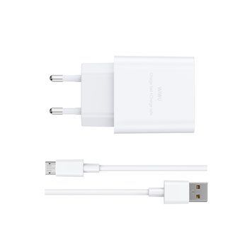 Мережевий зарядний пристрій з кабелем WIWU 2.4A Essen GaN Fast Charger Combo with A-M cable Wi-G023 A-M EU White 115067239 фото