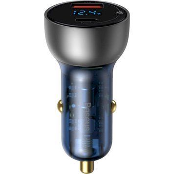 Автомобільний зарядний пристрій Baseus Particular Digital Display QC+PPS Dual Quick Charger Car Charger 65W Shallow tarnish 114838914 фото