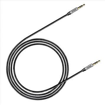 Аудиокабель Baseus M30 3.5mm male to 3.5mm male, nylon braid, 1m Silver+Black 332106016 фото