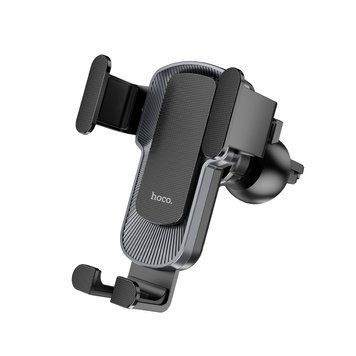 Автотримач для телефона HOCO CA103 vertical and horizontal air outlet gravity car holder Black Metal Gray 224297632 фото