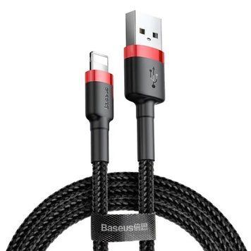 Кабель Baseus Cafule Cable USB For Lightning 1.5A 2m Red+Black 688831994 фото