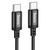 Кабель HOCO X91 Radiance 60W charging data cable for Type-C to Type-C(L=3M) Black 360756420 фото